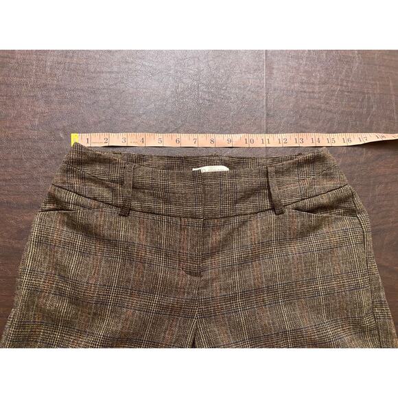 Cato Women’s Plaid Dress Pants Size 4 Brown Glen Check Straight Leg Career Work - Picture 4 of 8